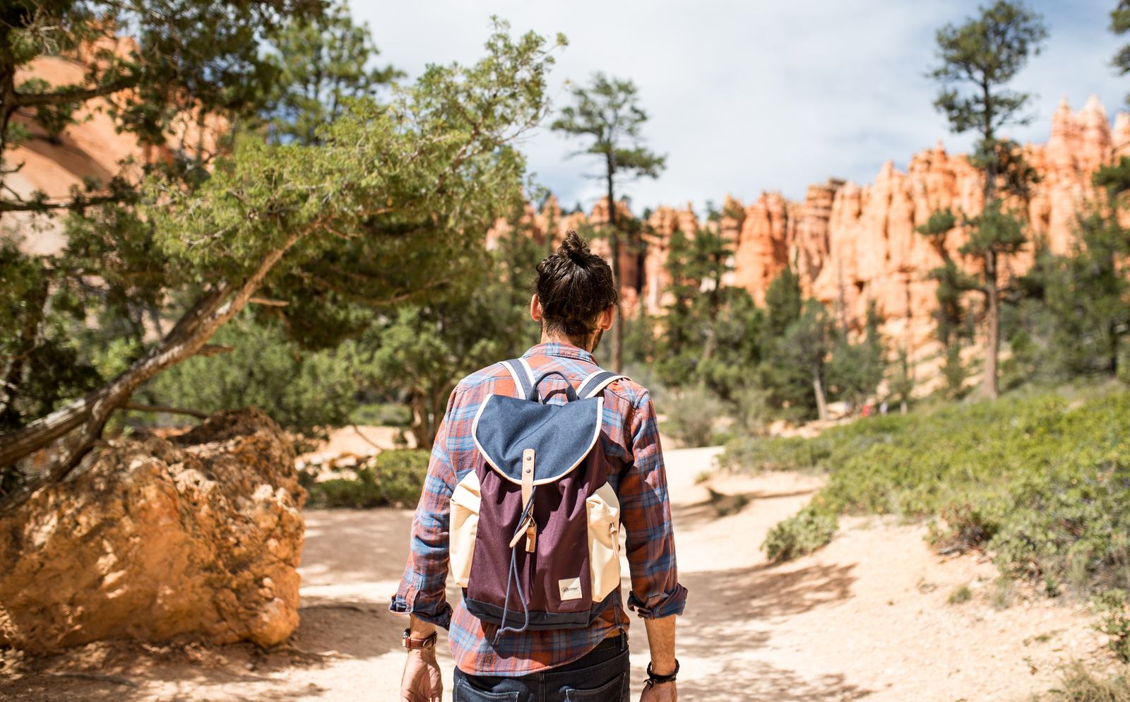 Seb en bas du Queens Garden Trail 