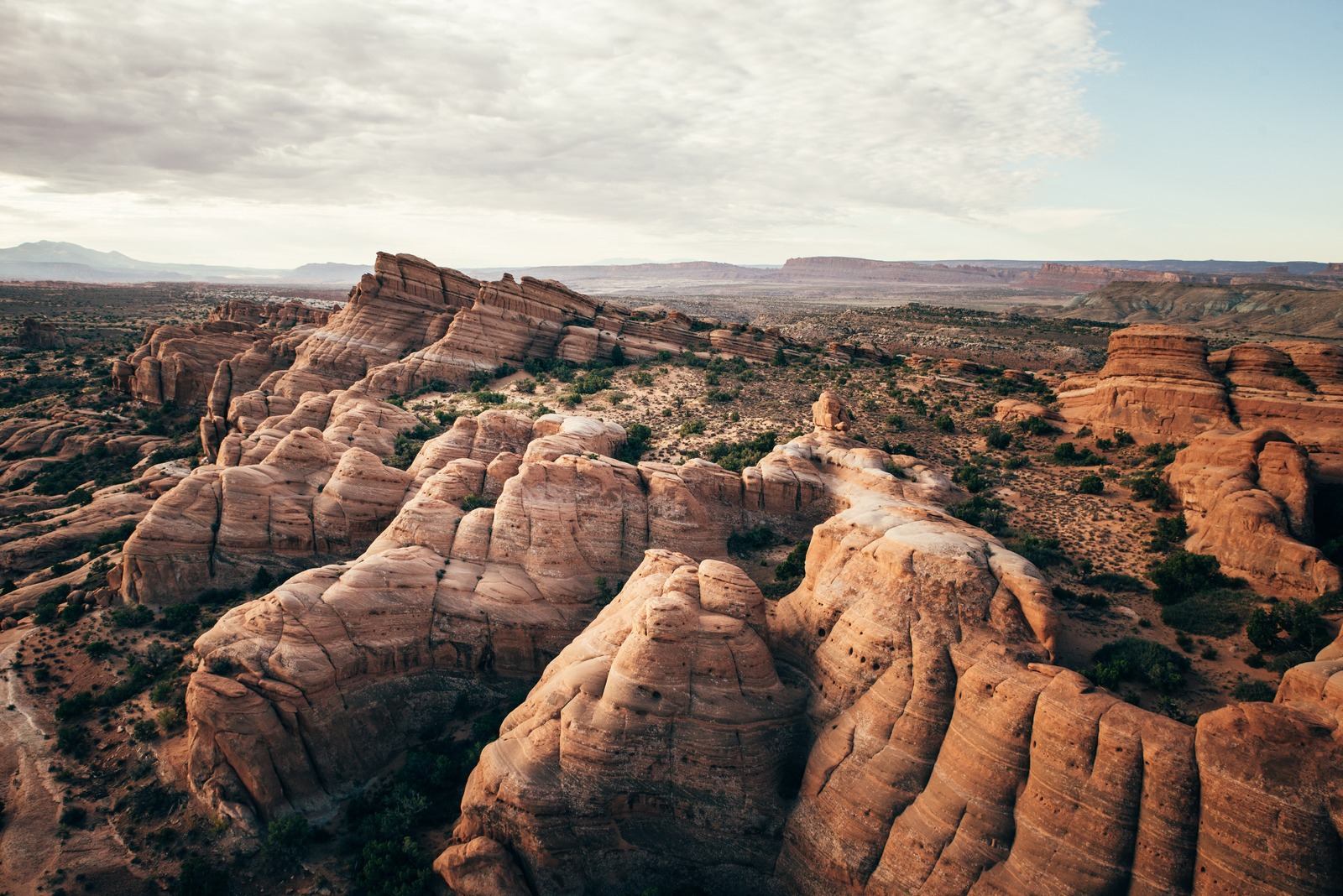 Paysages d'Arches depuis la montgolfière