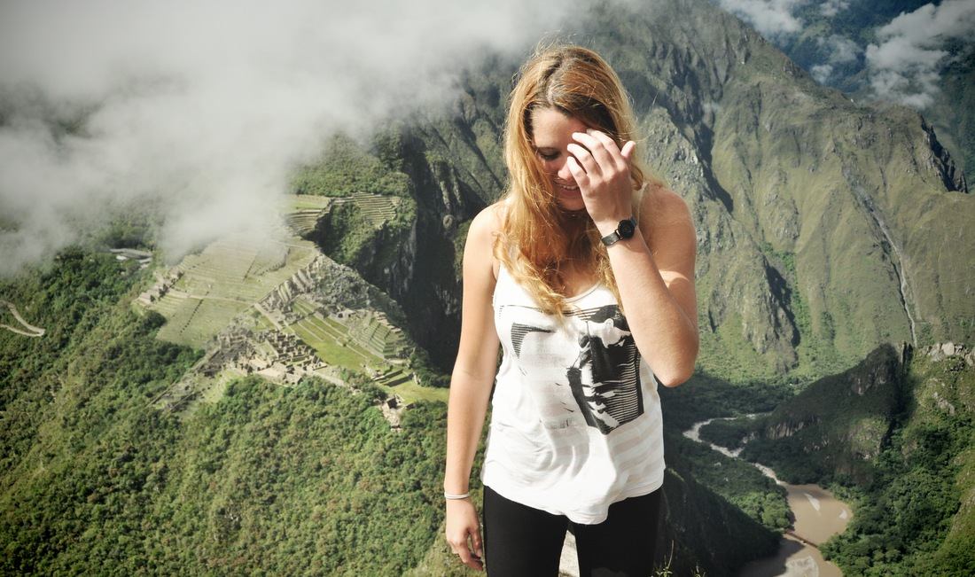 Portrait au sommet de Machu Picchu