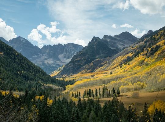Maroon Bells, Aspen et légendes d'automne
