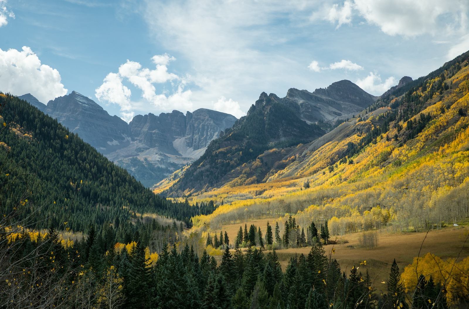 Vue panoramique sur Maroon Bells 