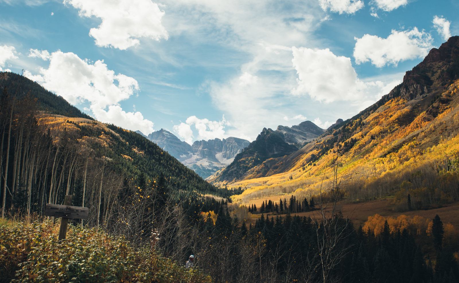 Panorama sur les Maroon Bells