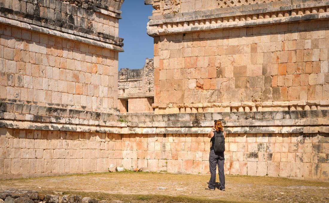 Photographier les ruines d'Uxmal