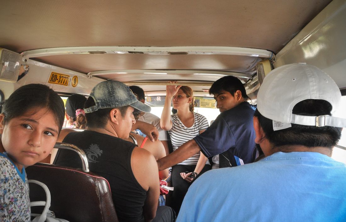 A l'intérieur d'un bus du Perou