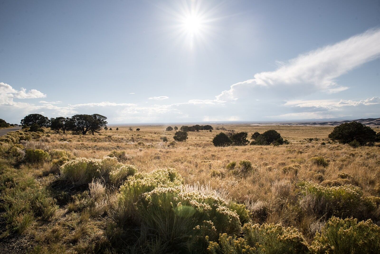 En arrivant sur Great Sand Dunes