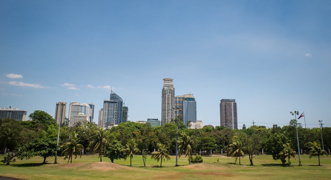 Vue des buildings de Manille depuis Intramuros