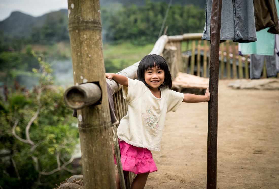 Petite fille du village de Poitan 