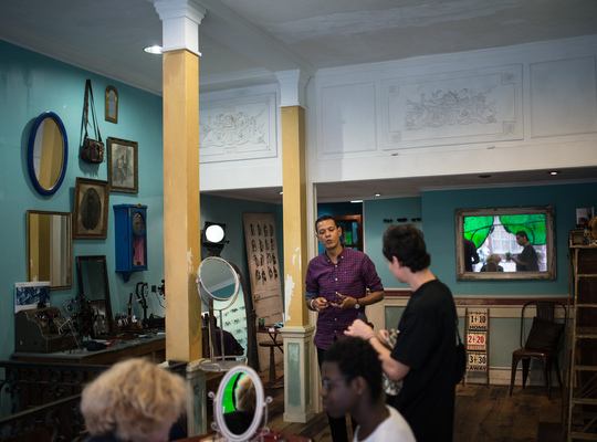 Jean Sébastien et des clients 