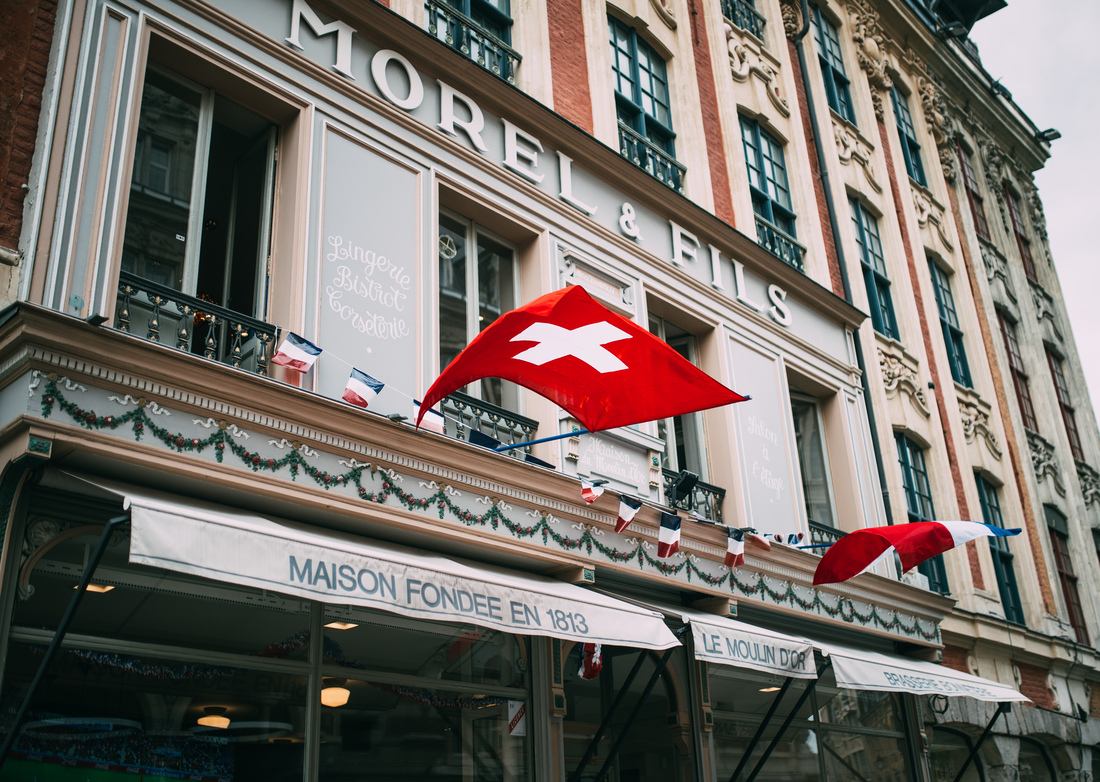 Lille aux couleurs du match de foot 
