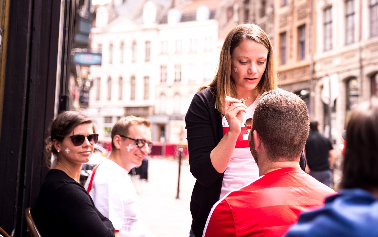 Les supporters suisses se préparent 