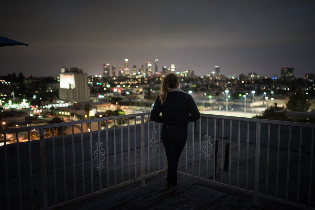 Profiter de la nuit tombant sur LA