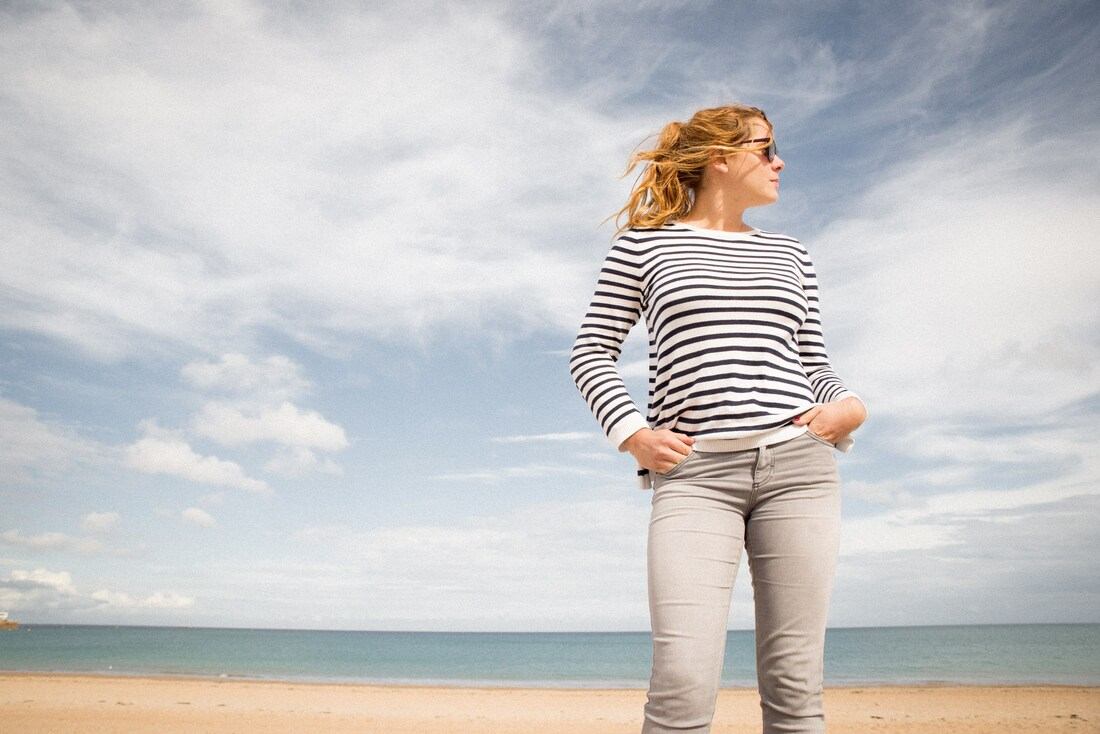 Portrait sur une plage de Jersey