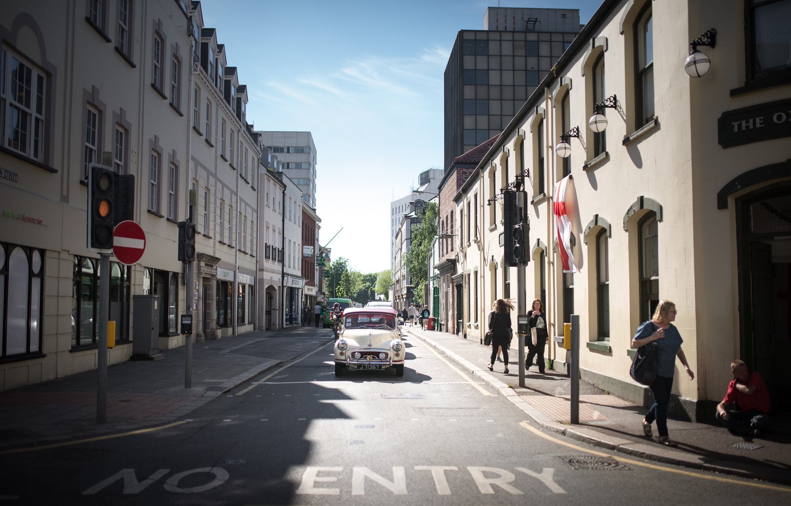 Dans les rues de Saint Helier à Jersey