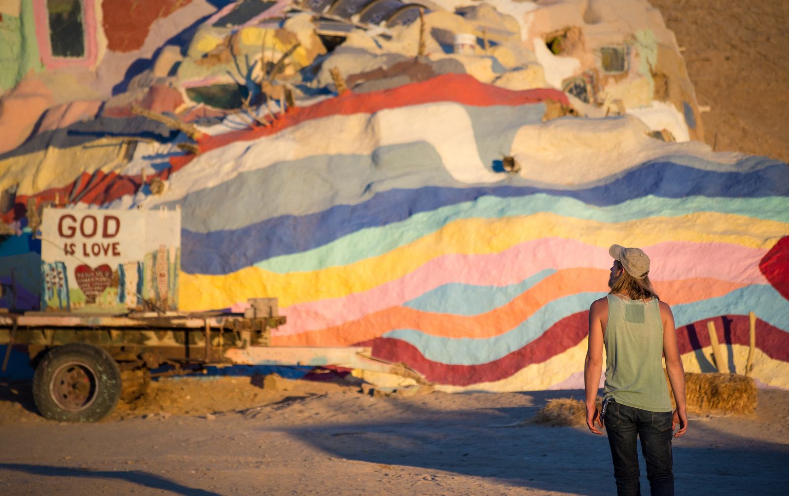 Salvation Mountain quand le jour tombe