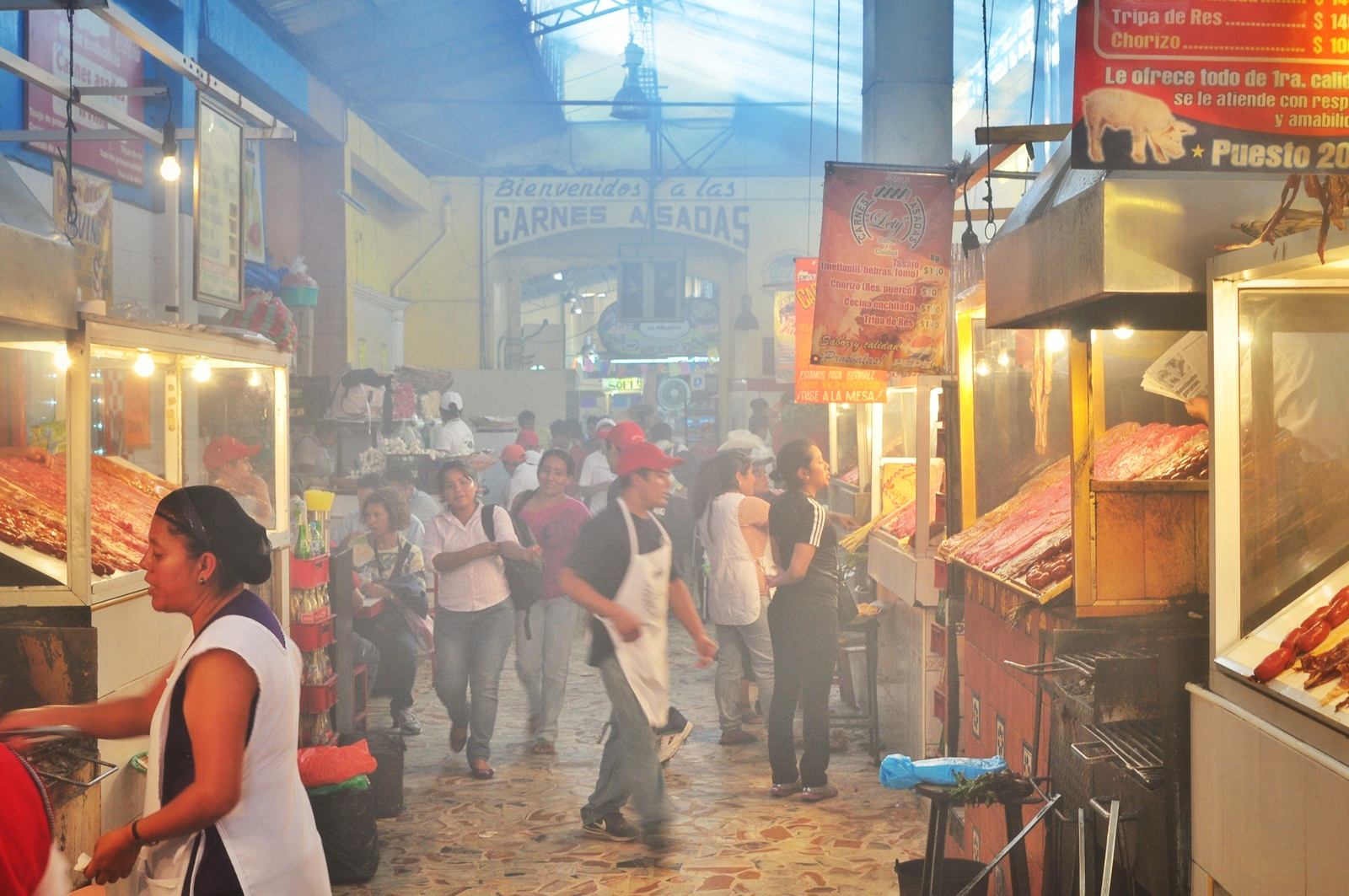 Marché de grillades. Oaxaca