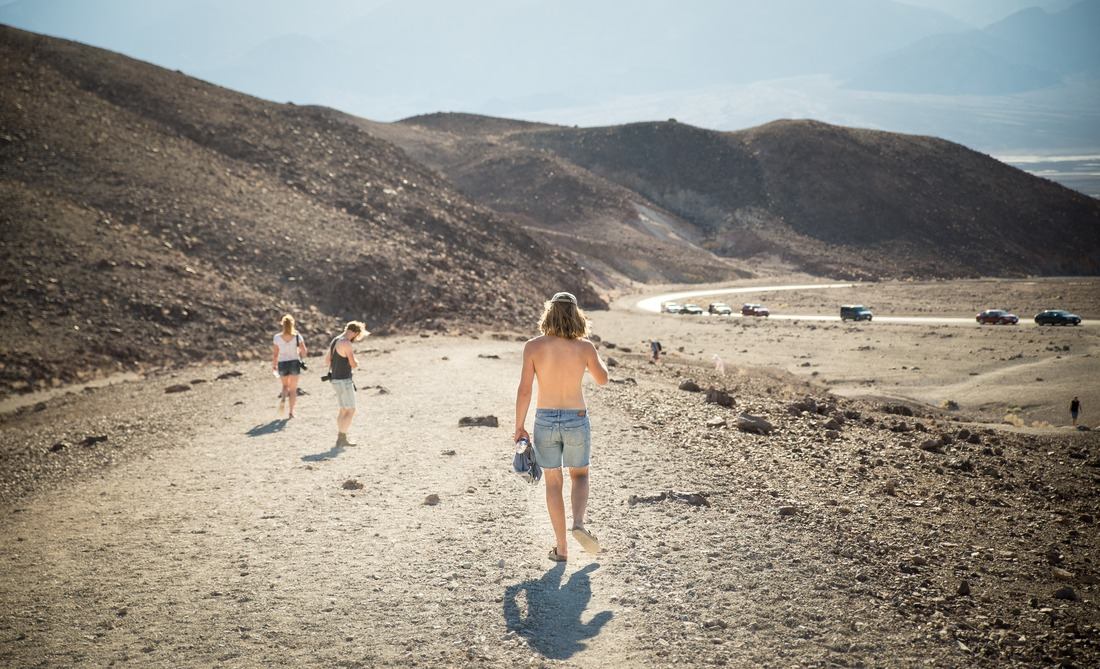 Richard, à l'aise dans le desert de la vallée de la mort