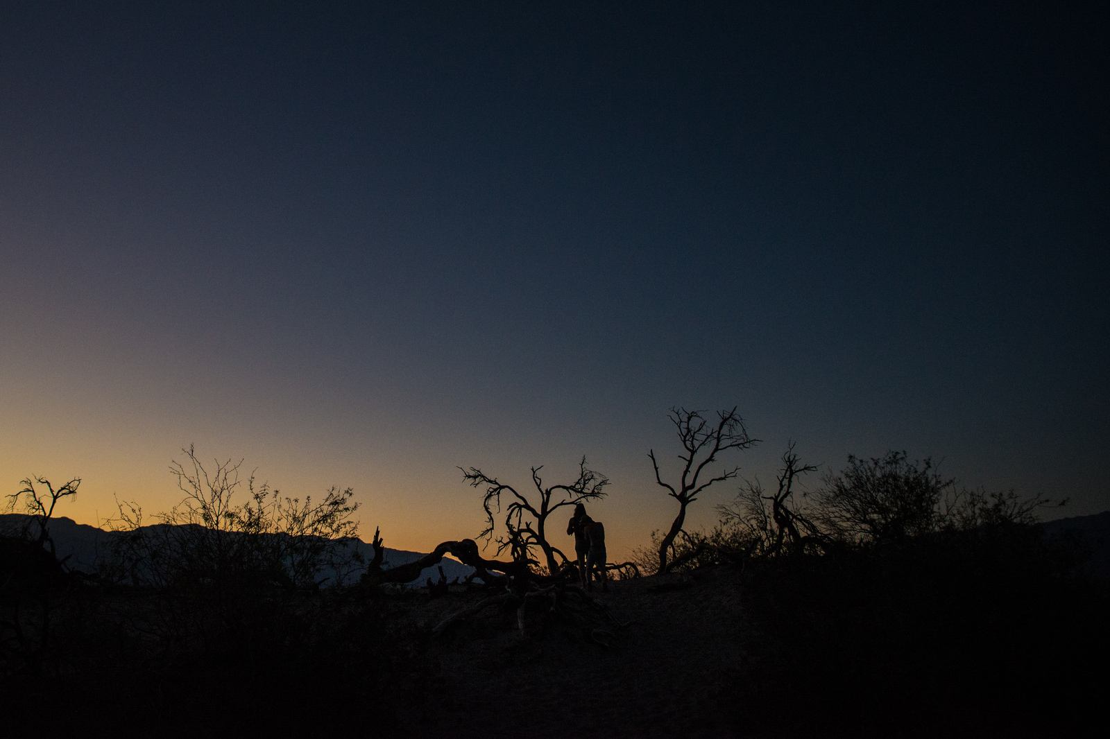 Death Valley à la nuit tombée