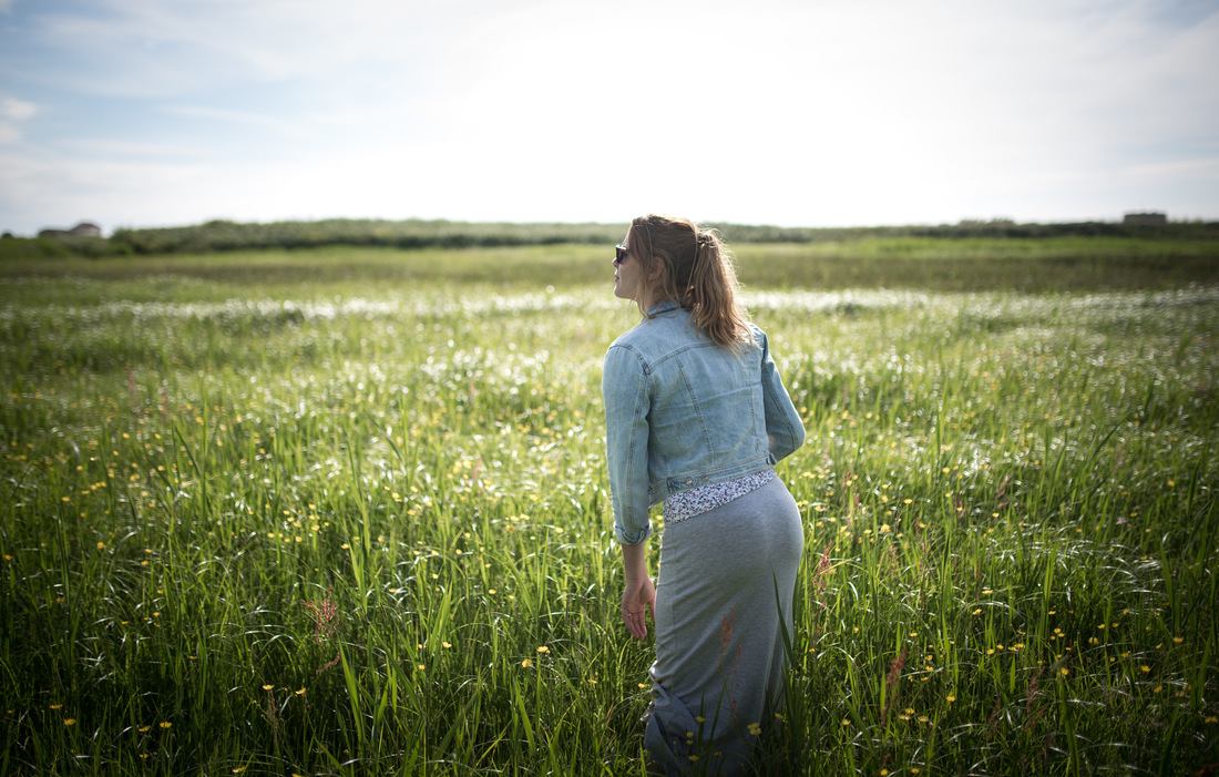 Dans le champs d'orchidées à Jersey