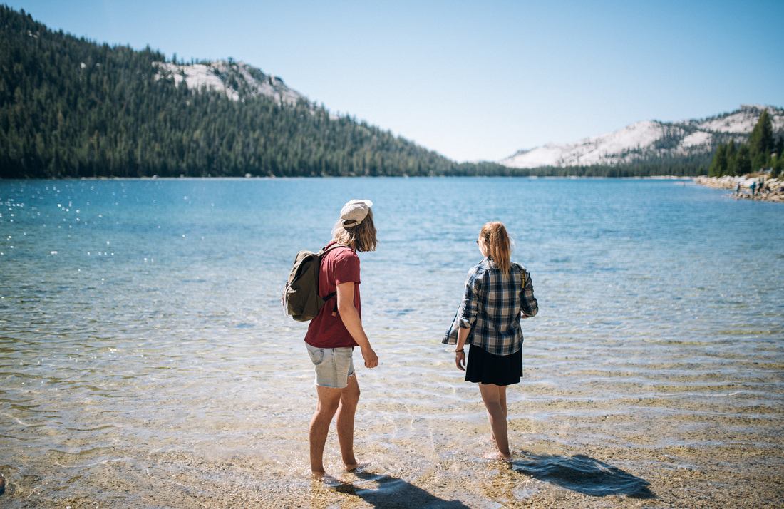 Manue et Richard, devant Tenyaka Lake