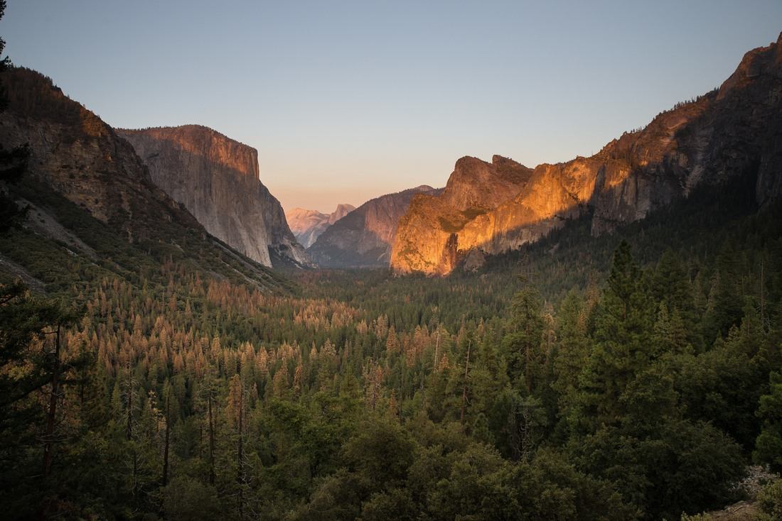 Coucher de soleil à Yosemite