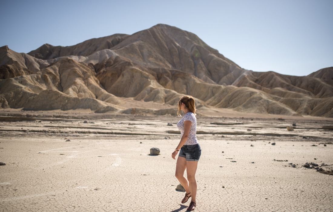 Dans le désert de Zabriski Point, Californie