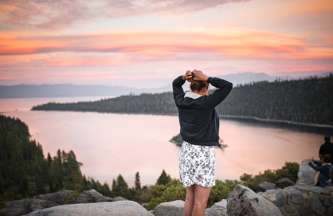 Manu face au Lac Tahoe