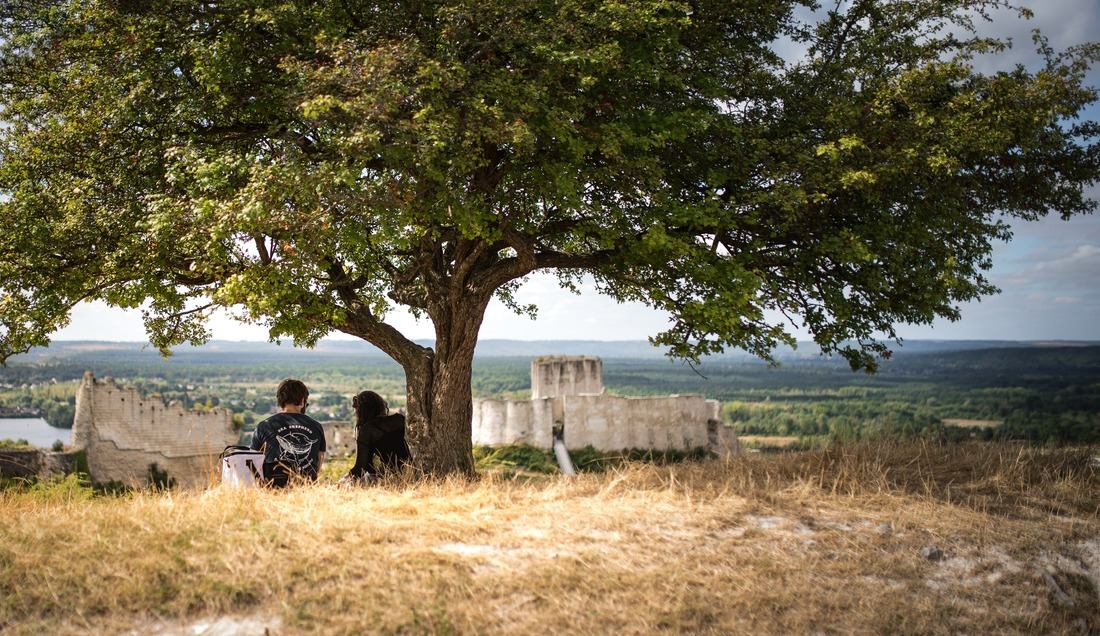 Joli point de vue sur Chateau Gaillard dans l'Eure