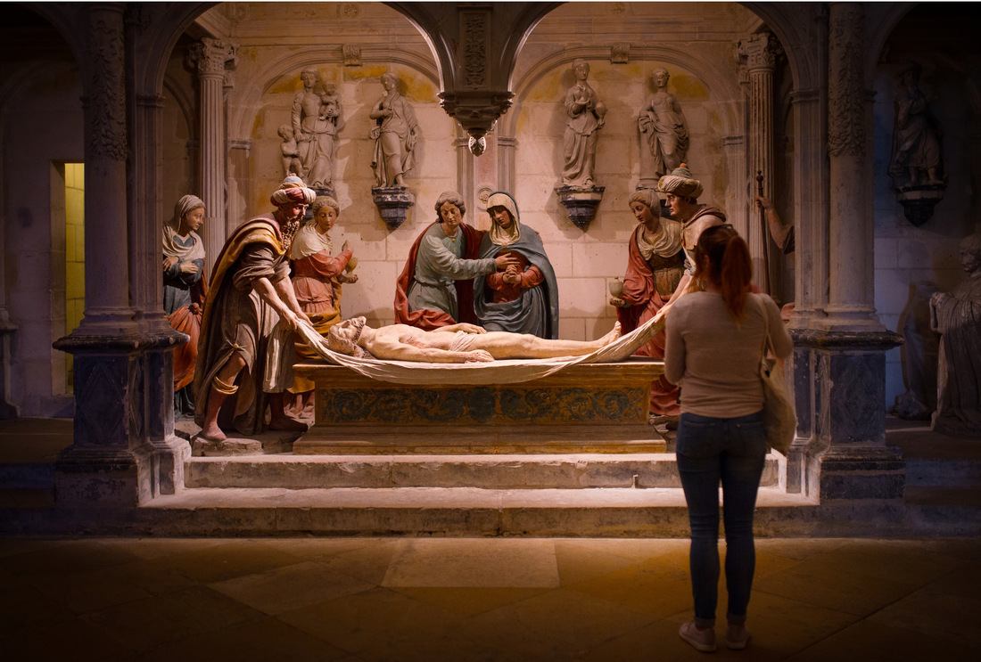 Dans la crypte de la cathédrale 