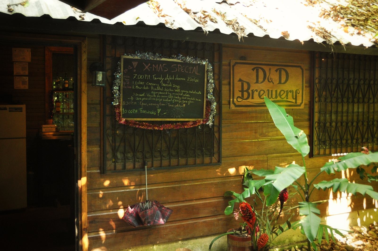 Xmas menu, D&D Brewery, honduras