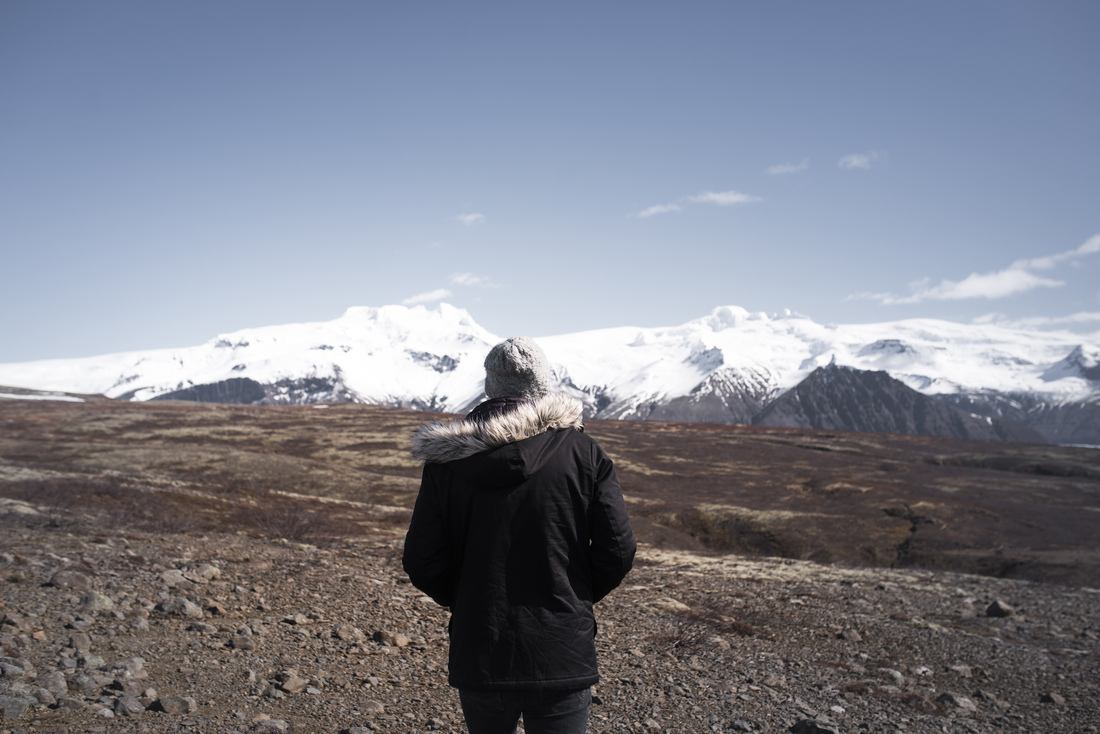 Seb dans le parc de Skaftafell