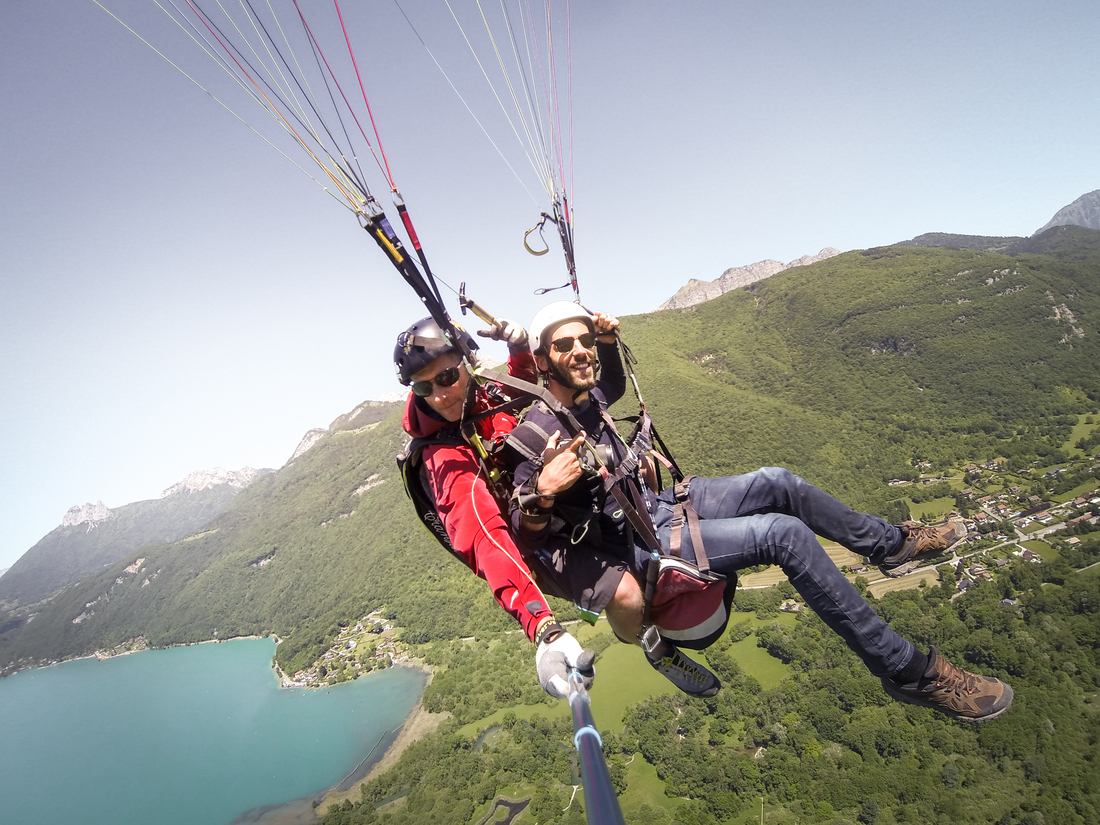 Seb et Patrick en parapente