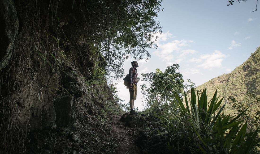 Seb, jouant les explorateurs à la Réunion