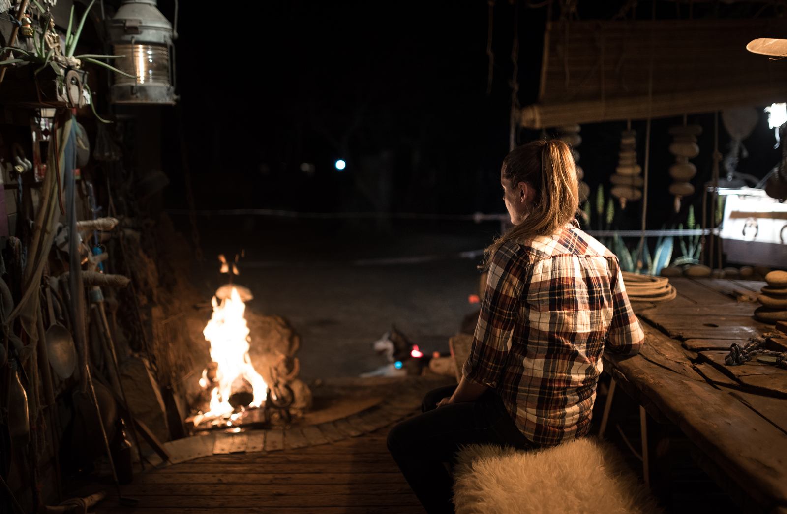 Au coin du feu, dans le Ranch