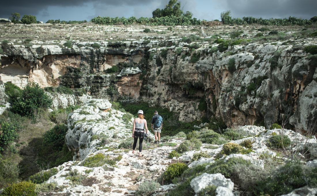 En route pour l'escalade sur Gozo 