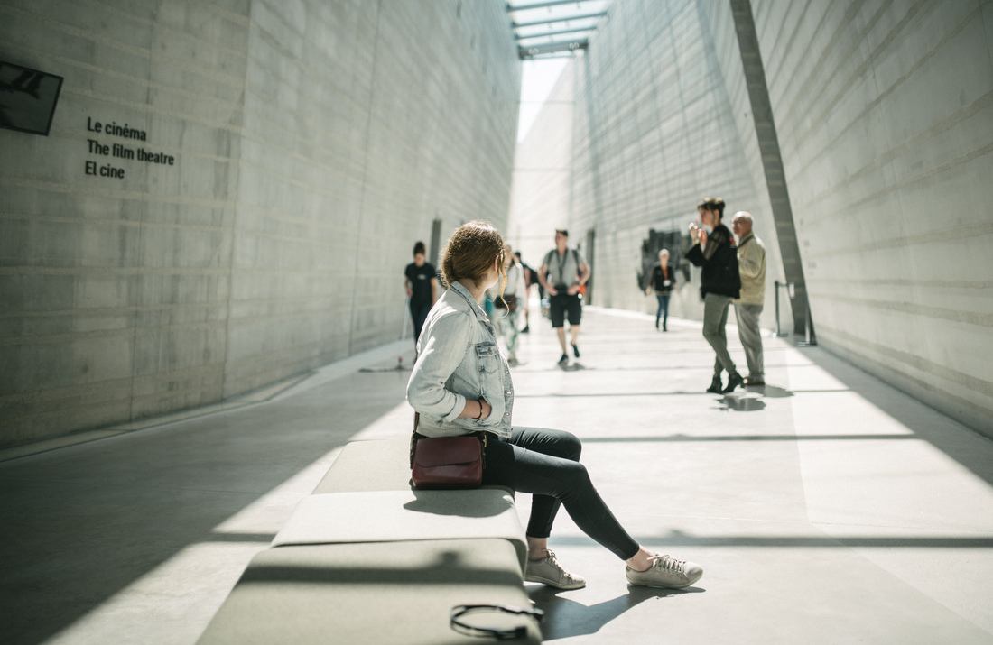 Petite pause dans le bâtiment de Lascaux IV