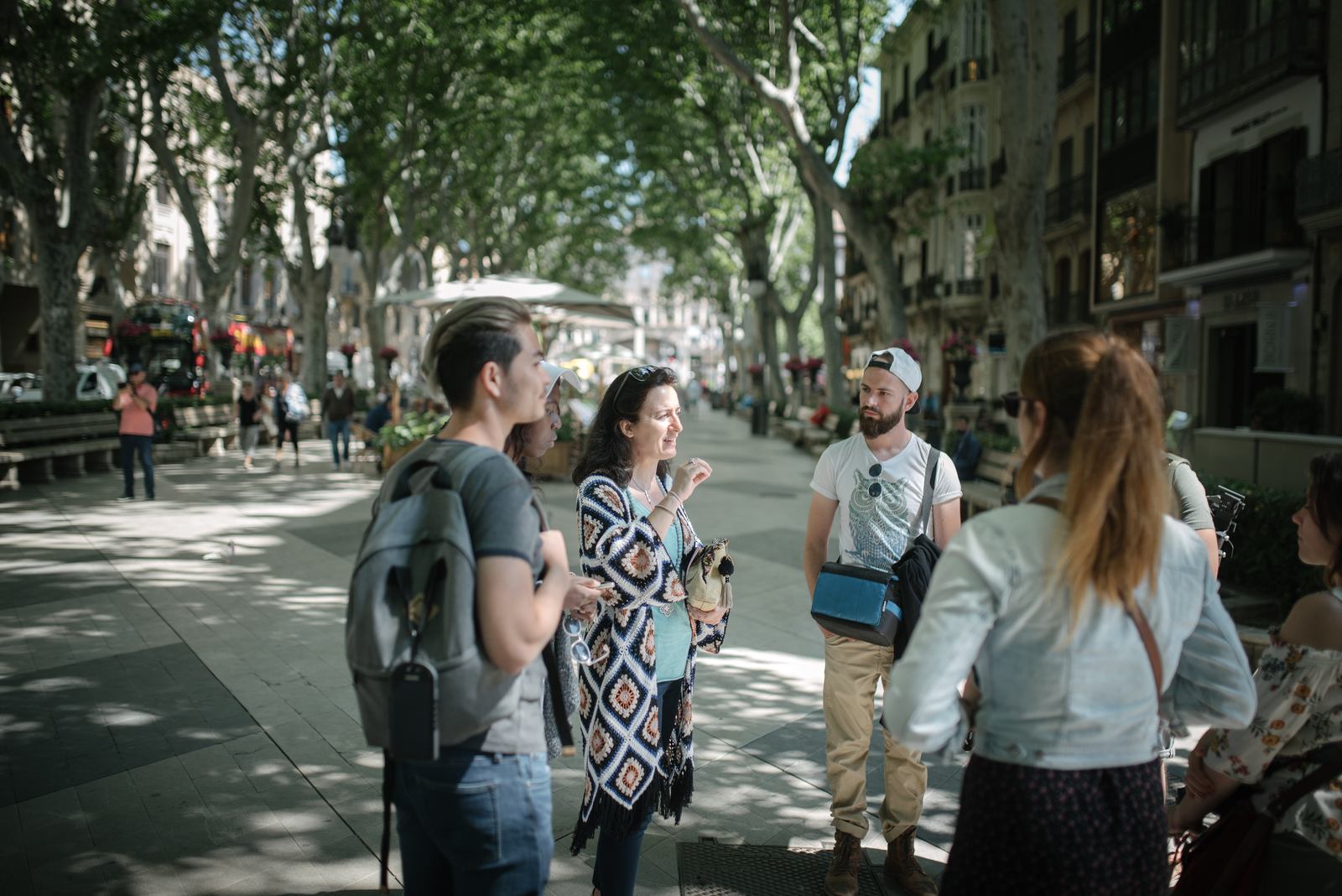 Notre petit groupe de blogueurs en visite de Palma 