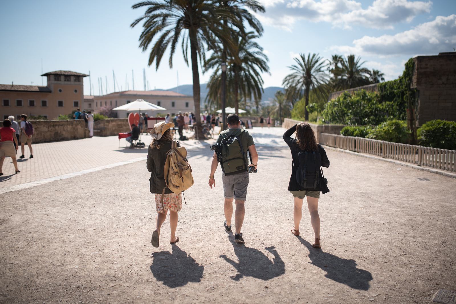 Sur le parvis de la cathédrale de Palma 