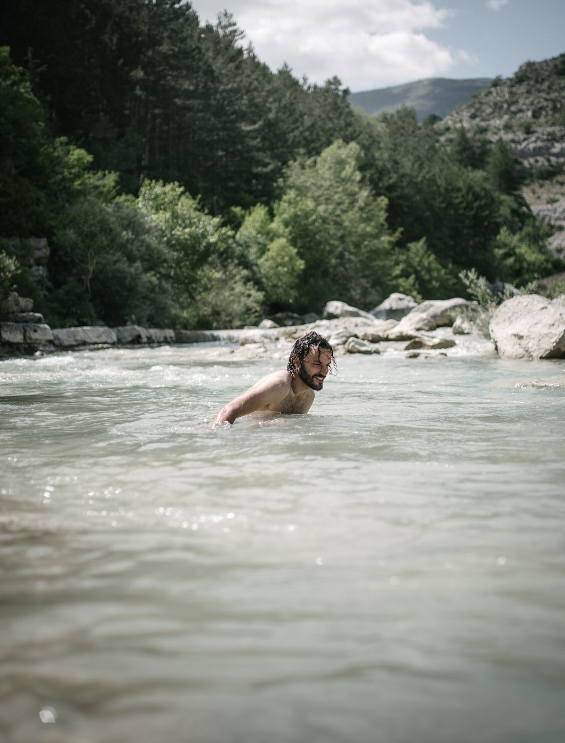 Baignade rafraîchissante dans la Méouge 
