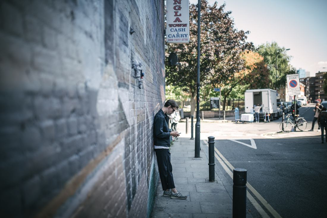 Pause dans les rues de Brick Lane
