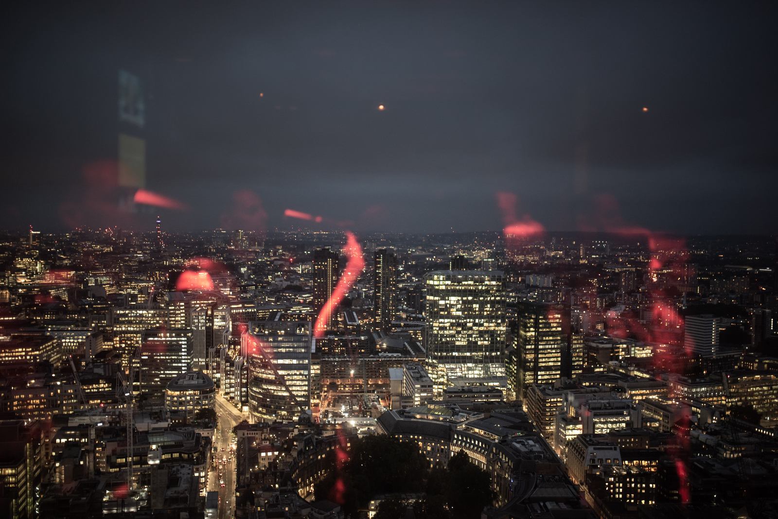londrès by night depuis le 39eme étage du sushi samba londrès by night depuis le 39eme étage du sushi samba