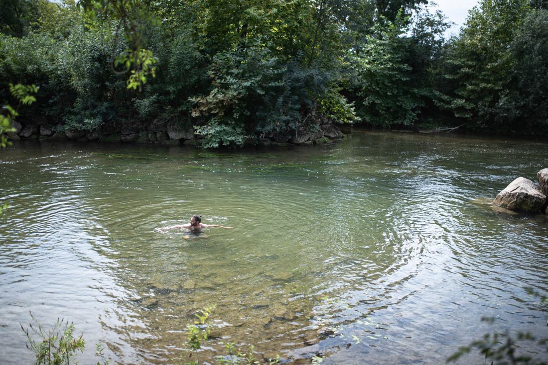 Pause baignade pour Seb 