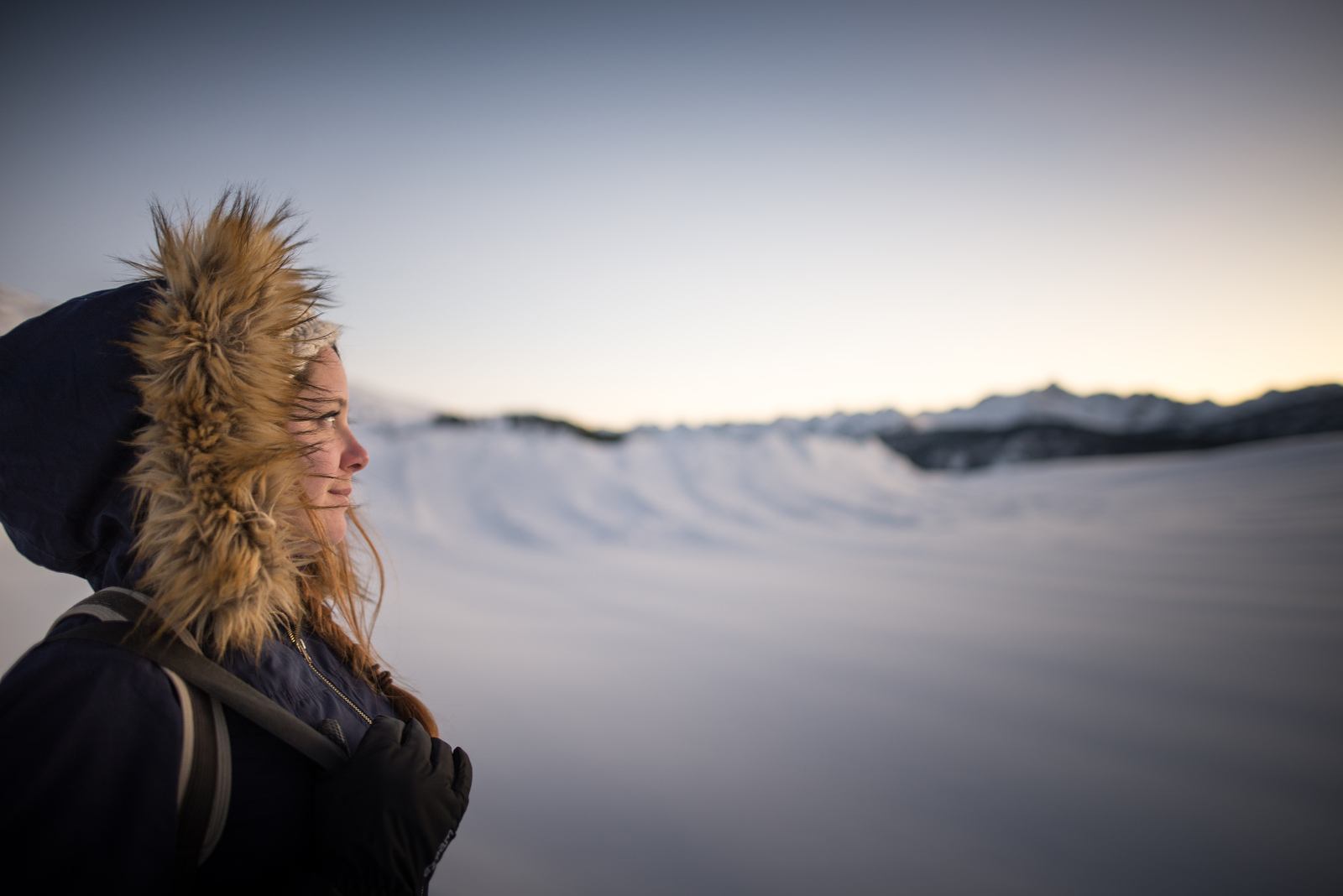 Portrait de Manue au coucher du soleil 