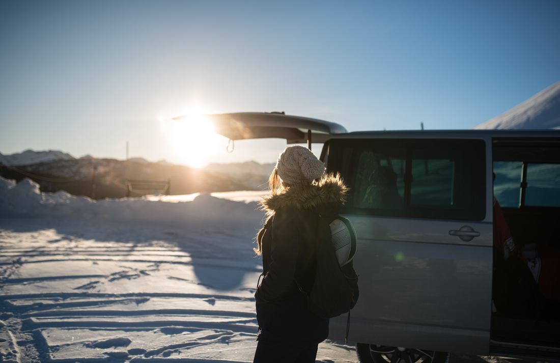 En route pour la randonnée raquette