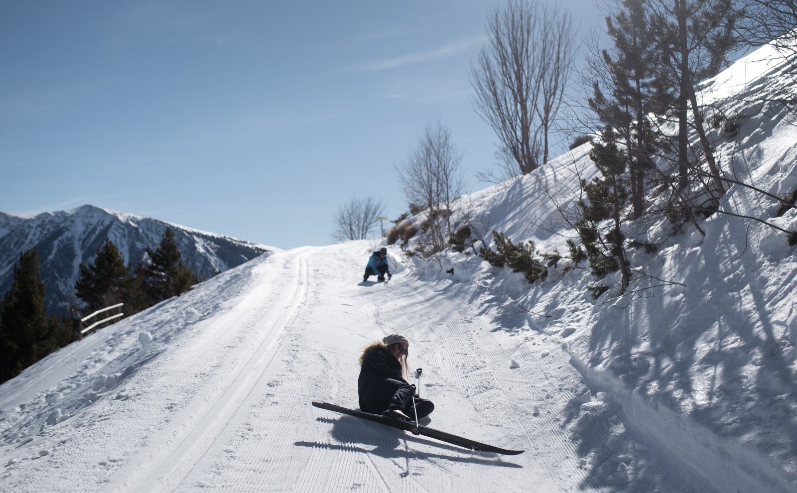 Manue apres une gamelle en ski nordique Manue apres une gamelle en ski nordique