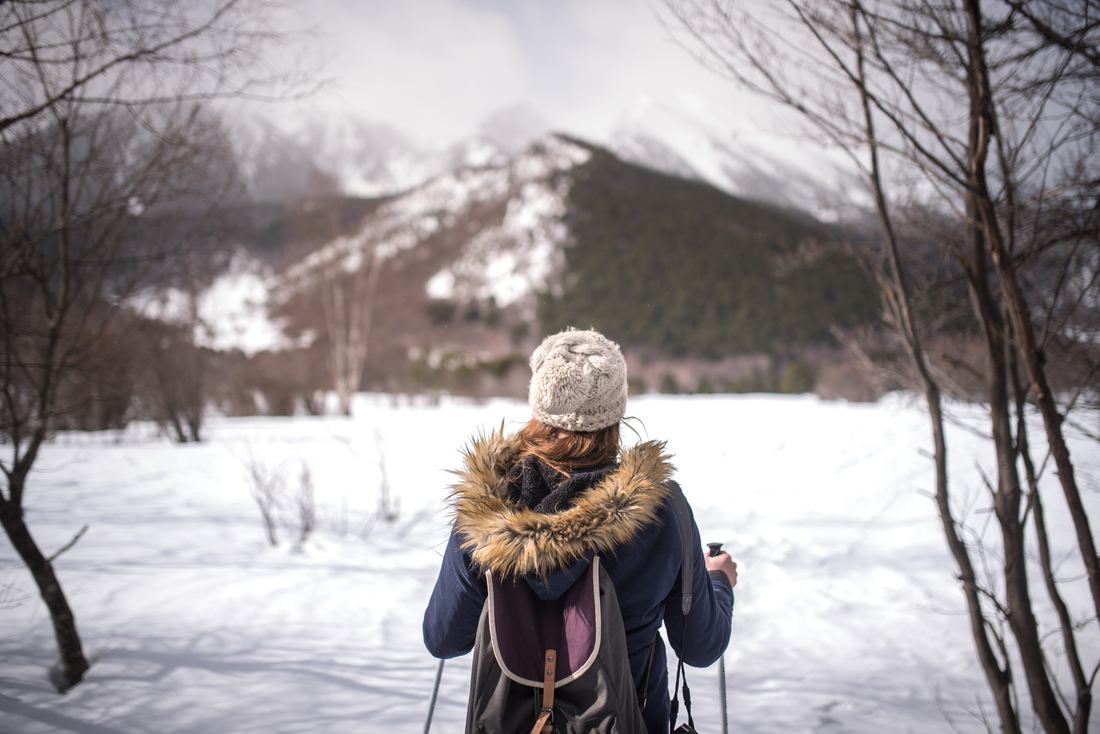 Départ de notre randonnée raquettes