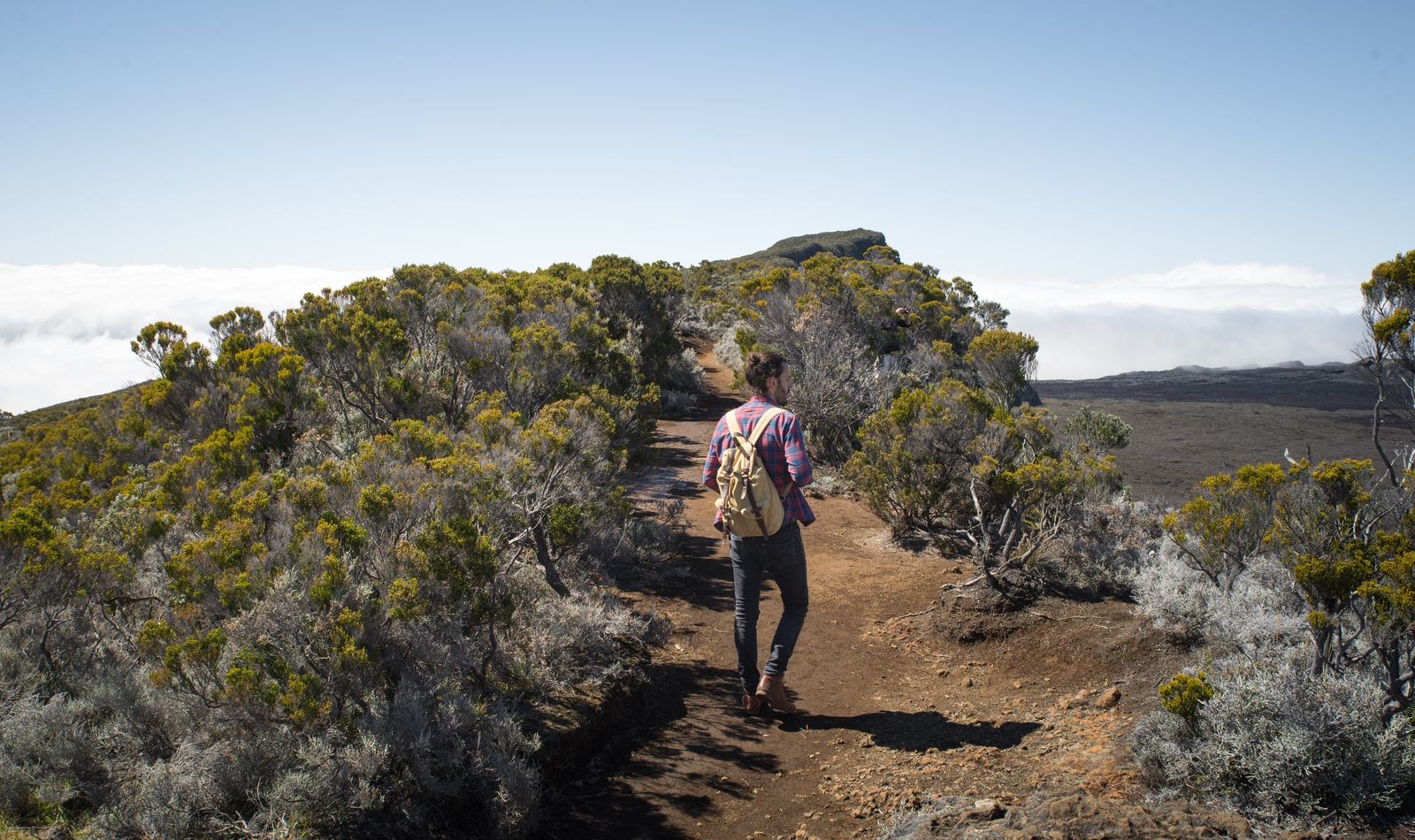 Seb, non loin du cratère 