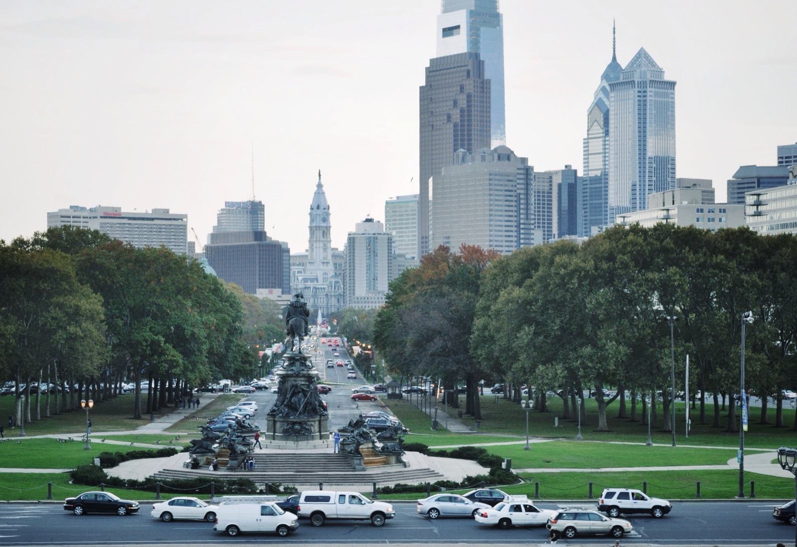 Vue de Philadephie depuis le Museum of Art