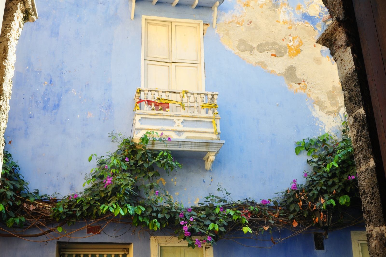 Mur bleu de Carthagène, Colombie Mur bleu de Carthagène, Colombie