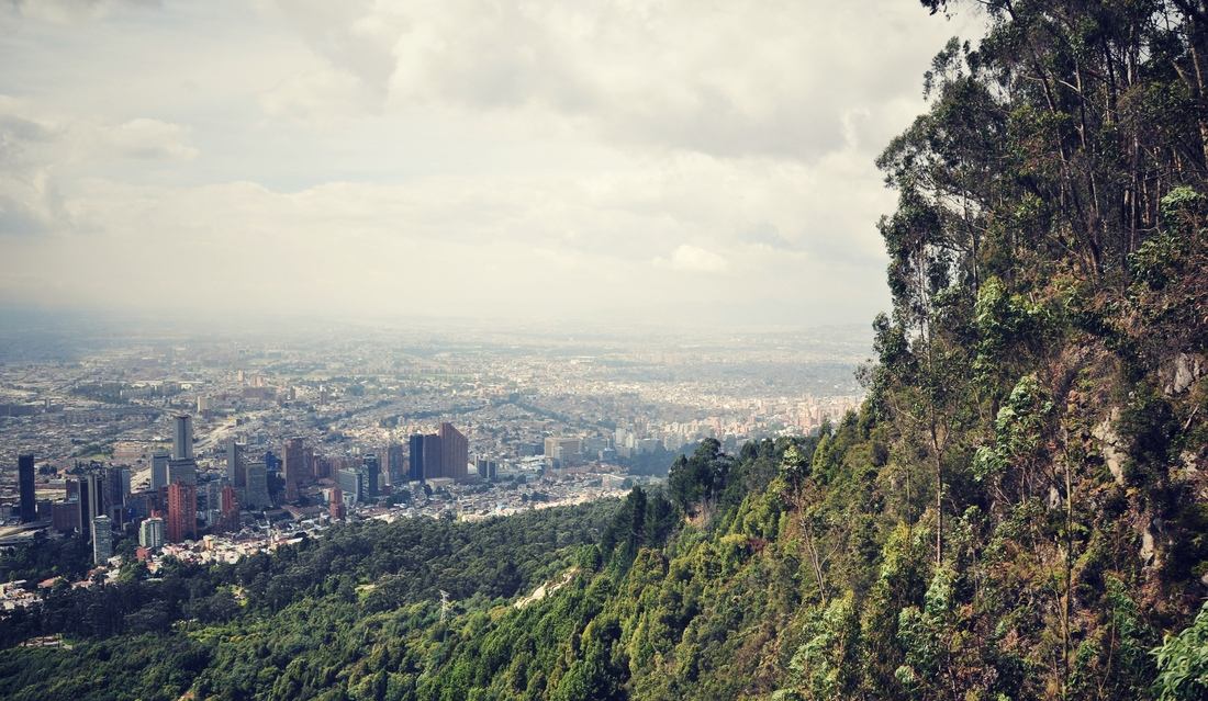 Vue aérienne sur Bogota